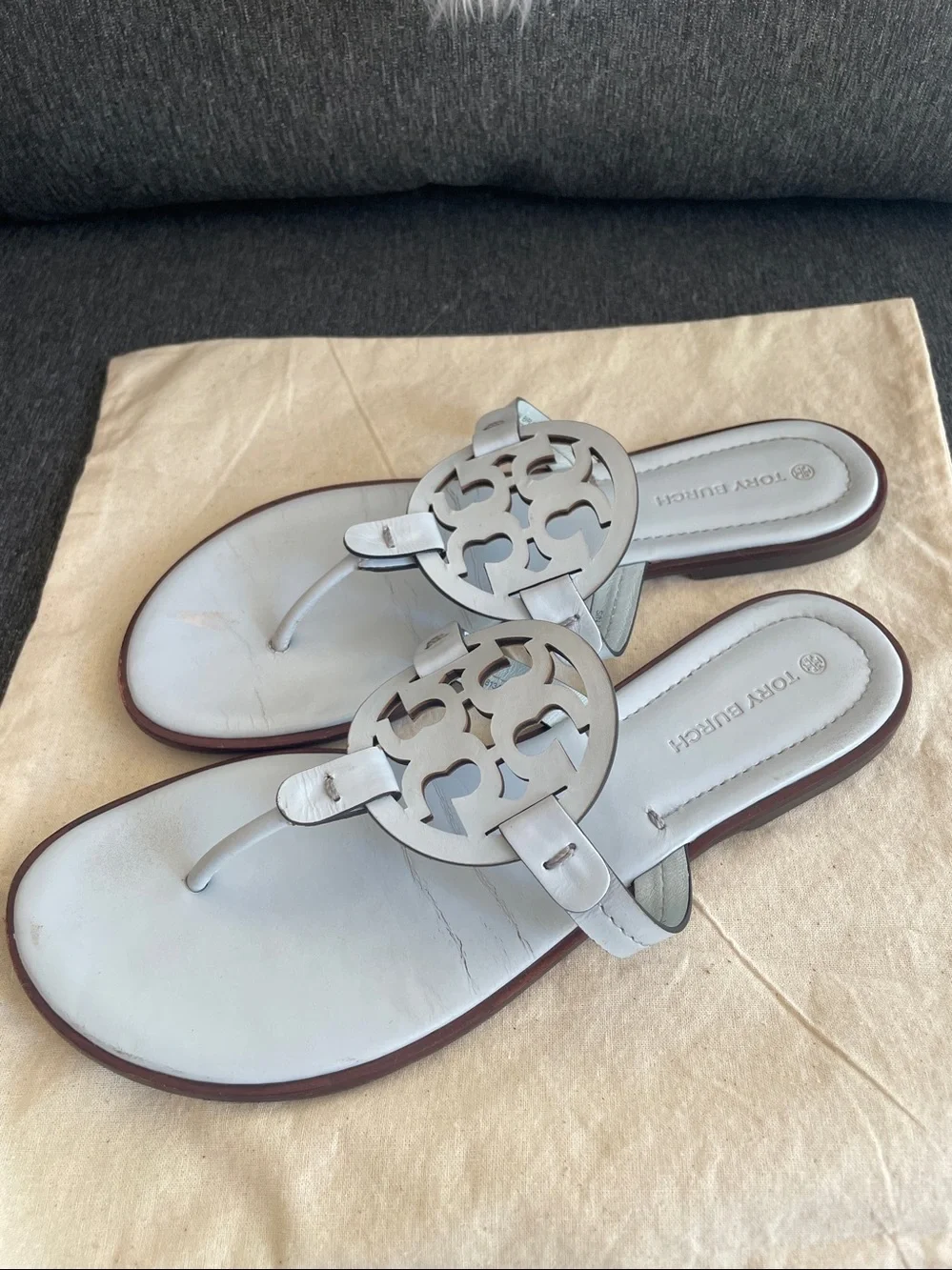 Tory Burch Welt Miller sandals flats in light blue US 9
